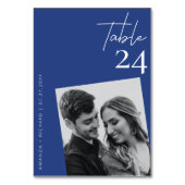 Moderne foto magie: koningsblauwe bruiloft kaart (Voorkant)