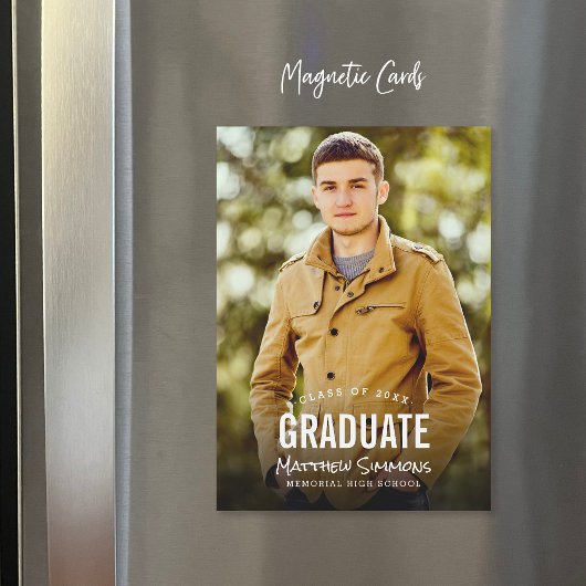 Moderne foto Magnetische Graduation Aankondigingen