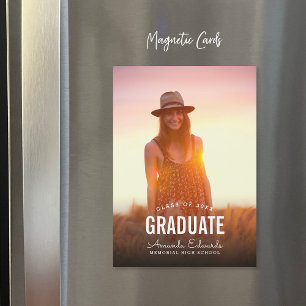 Moderne foto Magnetische Graduation Aankondigingen