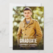 Moderne foto Magnetische Graduation Aankondigingen (Voorkant)