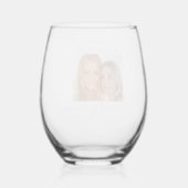 Moderne foto Maid of Honor Voorstel Wijnglas Zonder Voet (Achterkant)