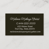 Moderne Foto Make-up Artiest met QR-code Contactkaartje (Achterkant)