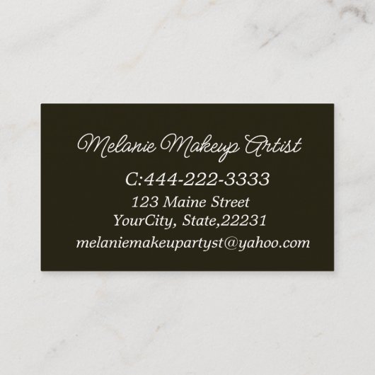 Moderne Foto Make-up Artiest met QR-code Contactkaartje (Achterkant)