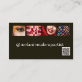 Moderne Foto Make-up Artiest met QR-code Contactkaartje (Voorkant)