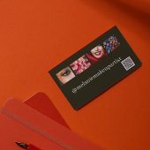 Moderne Foto Make-up Artiest met QR-code Contactkaartje
