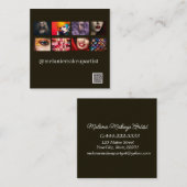 Moderne Foto Make-up Artiest met QR-code Vierkante Visitekaartje (Voorkant / Achterkant)