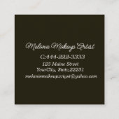 Moderne Foto Make-up Artiest met QR-code Vierkante Visitekaartje (Achterkant)