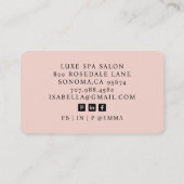 Moderne foto make-up artiest visitekaartje (Achterkant)