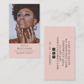 Moderne foto make-up artiest visitekaartje (Voorkant / Achterkant)