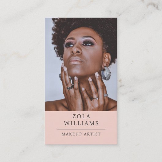 Moderne foto make-up artiest visitekaartje (Voorkant)