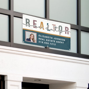 Moderne foto makelaar van dienst promotie banner
