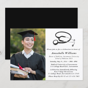 Moderne Foto MD Doctor Graduation Party Kaart