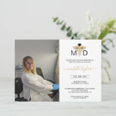 Moderne foto MD Doctor of Medicine Afstuderen Kaart (Staand voorkant)