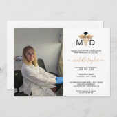 Moderne foto MD Doctor of Medicine Afstuderen Kaart (Voorkant / Achterkant)