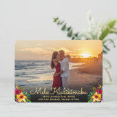 Moderne Foto Mele Kalikimaka-kerstkaarten Feestdagenkaart (Staand voorkant)