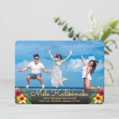 Moderne Foto Mele Kalikimaka-kerstkaarten Feestdagenkaart (Staand voorkant)