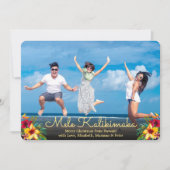 Moderne Foto Mele Kalikimaka-kerstkaarten Feestdagenkaart (Voorkant)