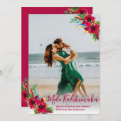 Moderne Foto Mele Kalikimaka-kerstkaarten Feestdagenkaart (Voorkant / Achterkant)