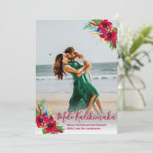 Moderne Foto Mele Kalikimaka-kerstkaarten Feestdagenkaart (Staand voorkant)