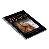 Moderne foto Memorial Guest Spiral Photo Notitiebo Notitieboek (Rechterzijde)