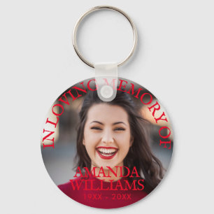 Moderne foto Memorial Keepsakes in Loving Memory Sleutelhanger