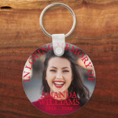 Moderne foto Memorial Keepsakes in Loving Memory Sleutelhanger (Voorkant)