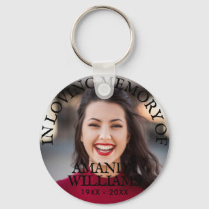 Moderne foto Memorial Keepsakes in Loving Memory Sleutelhanger
