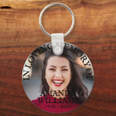 Moderne foto Memorial Keepsakes in Loving Memory Sleutelhanger (Voorkant)