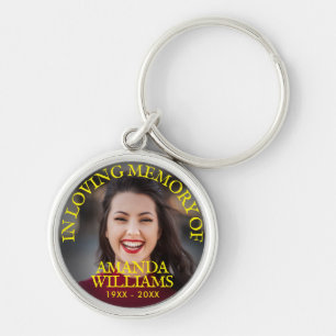 Moderne foto Memorial Keepsakes in Loving Memory Sleutelhanger