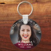 Moderne foto Memorial Keepsakes in Loving Memory Sleutelhanger (Voorkant)