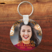 Moderne foto Memorial Keepsakes in Loving Memory Sleutelhanger (Voorkant)