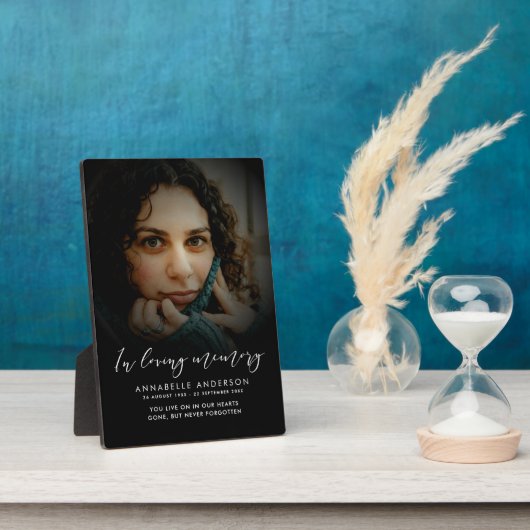 Moderne foto Memorial Tafelblad Plaque met Ezel Fotoplaat (Zijkant)