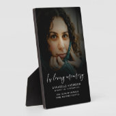 Moderne foto Memorial Tafelblad Plaque met Ezel Fotoplaat (Zijkant)