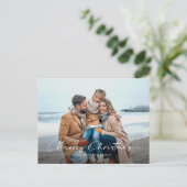 Moderne foto Merry Christmas Holiday Briefkaart (Staand voorkant)