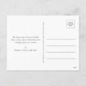 Moderne foto Merry Christmas Holiday Briefkaart (Achterkant)