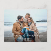 Moderne foto Merry Christmas Holiday Briefkaart (Voorkant)