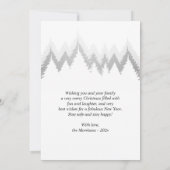 Moderne foto Merry Christmas White Trees Feestdage Kaart (Achterkant)