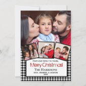 Moderne foto Merry Kerstmis Black Buffalo Pset Feestdagenkaart (Voorkant)
