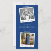 Moderne foto met blauwe diagonale strepen voor afs aankondiging (Achterkant)