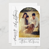 Moderne foto met boog feestdagenkaart (Voorkant / Achterkant)