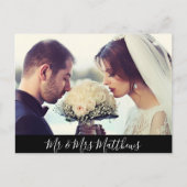 Moderne foto met briefing Dank u Briefkaart (Voorkant)