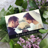 Moderne foto met briefing Dank u Briefkaart