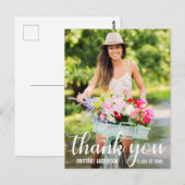 Moderne foto met dankbetuiging voor afstuderen (le briefkaart (Voorkant / Achterkant)