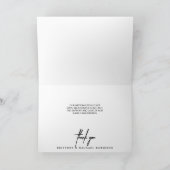 Moderne foto met de hand geschreven dank u wit bedankkaart (Binnen)