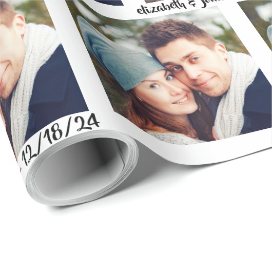 Moderne foto met handgeschreven script aangepaste cadeaupapier (Rol Hoek)