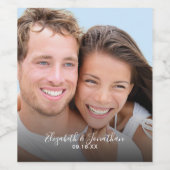 Moderne foto met handschrift met handschrift wijn etiket (Enkel label)