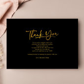 Moderne foto met handschrift weduwschap bedankkaart