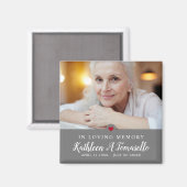 Moderne foto met 'in liefdevolle herinnering' cond magneet (Voorkant / Achterkant)