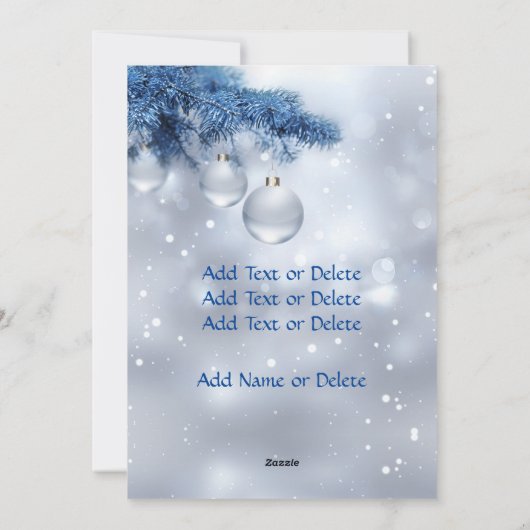 Moderne foto met kerstcadeauscript feestdagenkaart (Achterkant)