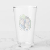 Moderne foto met kraseffect | Persoonlijke bier Glas (Achterkant)